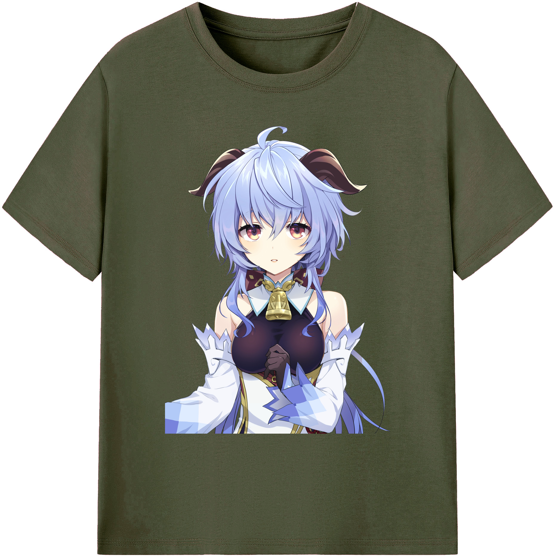 げんし神 甘雨 かんう genshin Ganyu 綿100％ メンズ半袖Tシャツ｜肌触りやわらか＆通気性